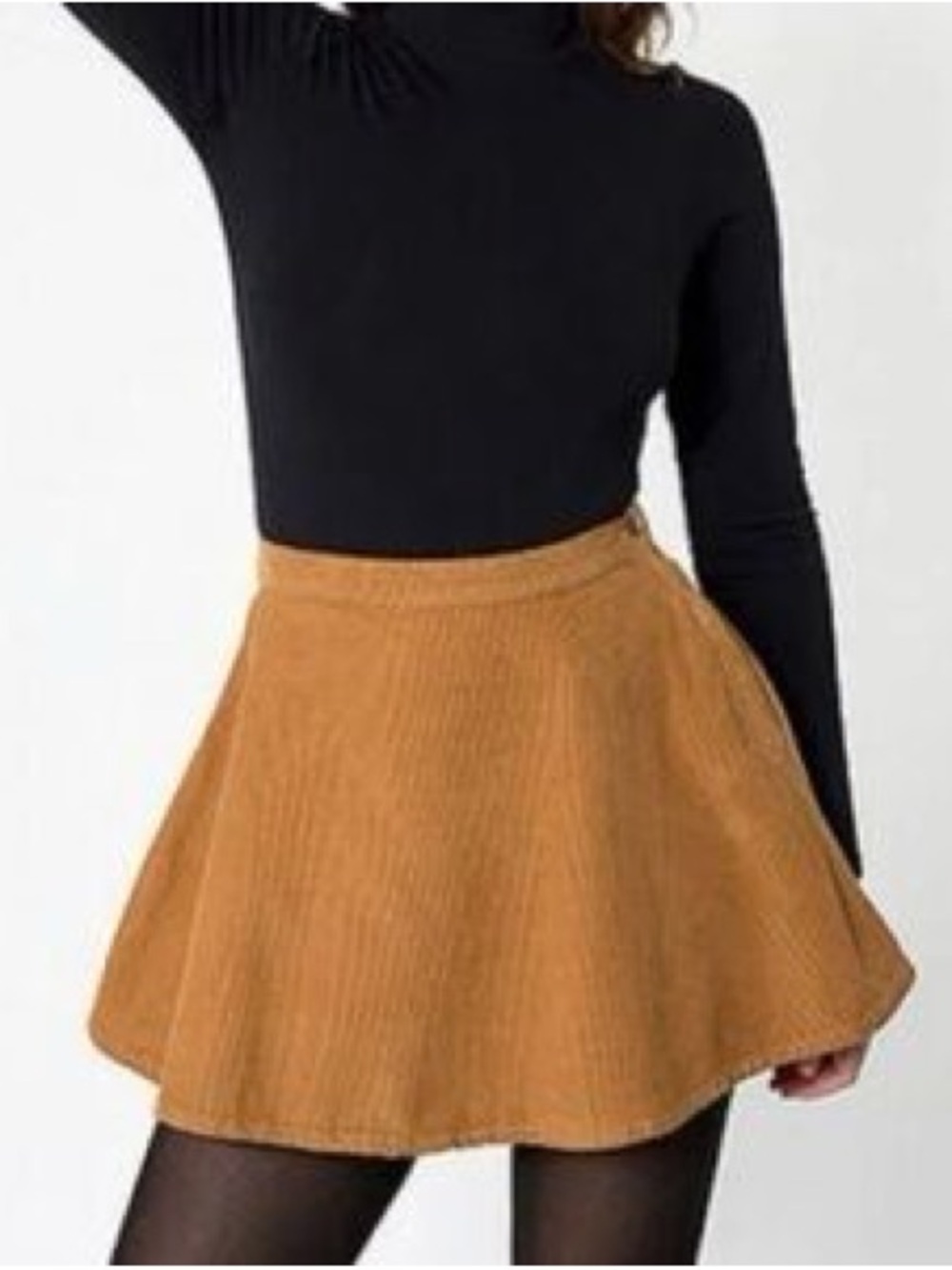 American Apparel Brown Corduroy Circle Skirt